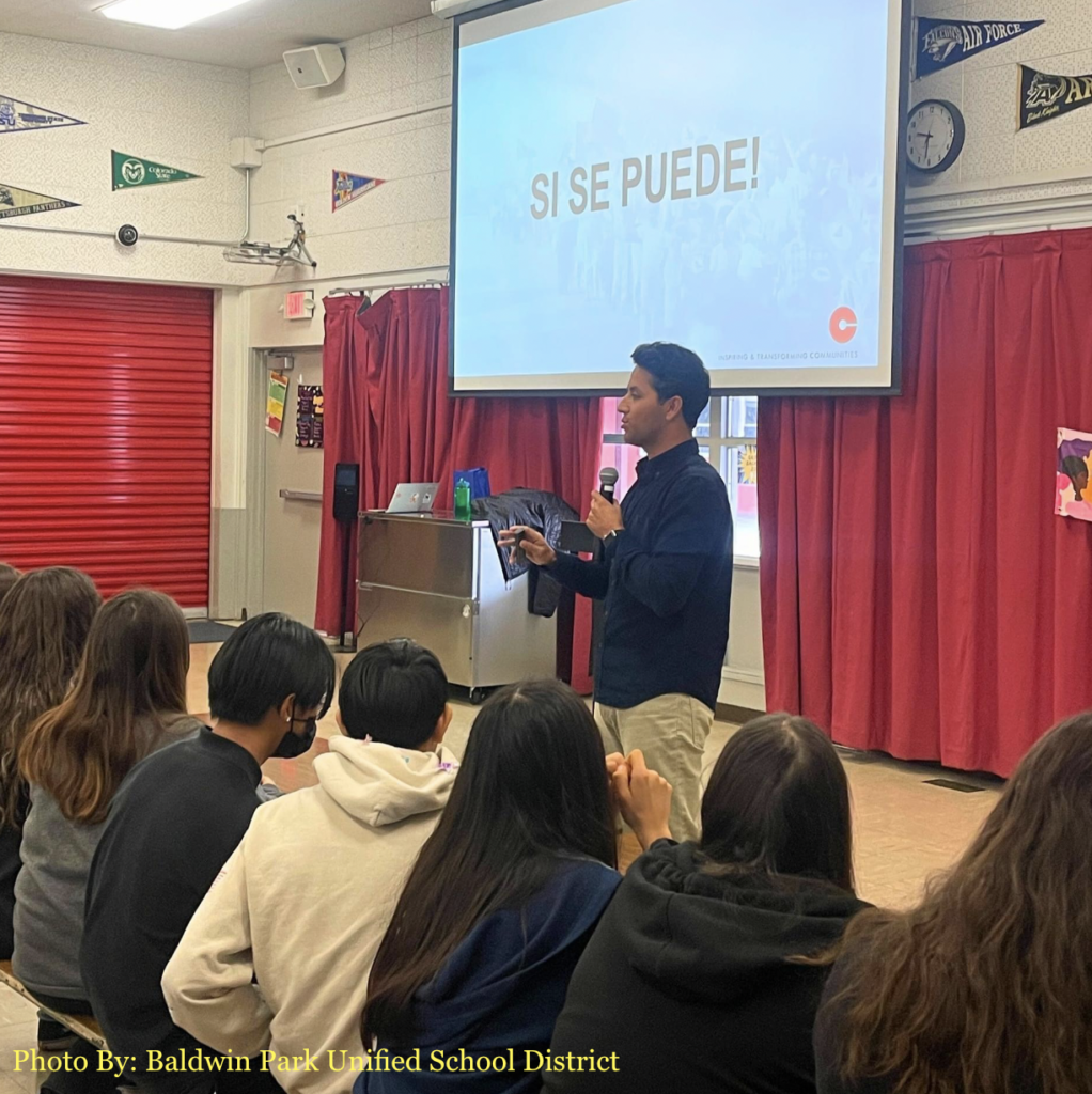 Grandson of Cesar Chavez Inspires Baldwin Park Middle School Students